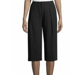 James Perse Culotte Pants 100% Cotton Jersey Knit Cropped Black Size 24